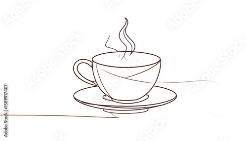 Simple line art of a coffee cup