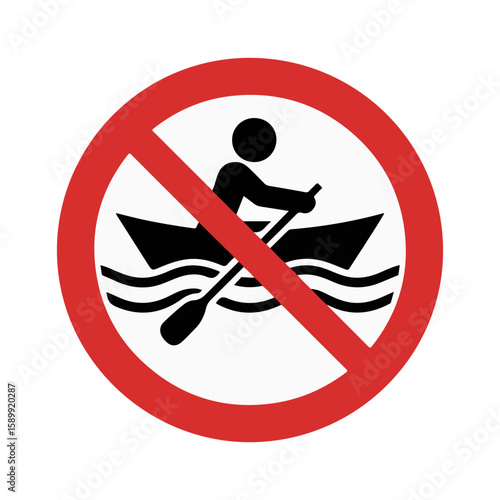 no boating sign for manually powered craft

