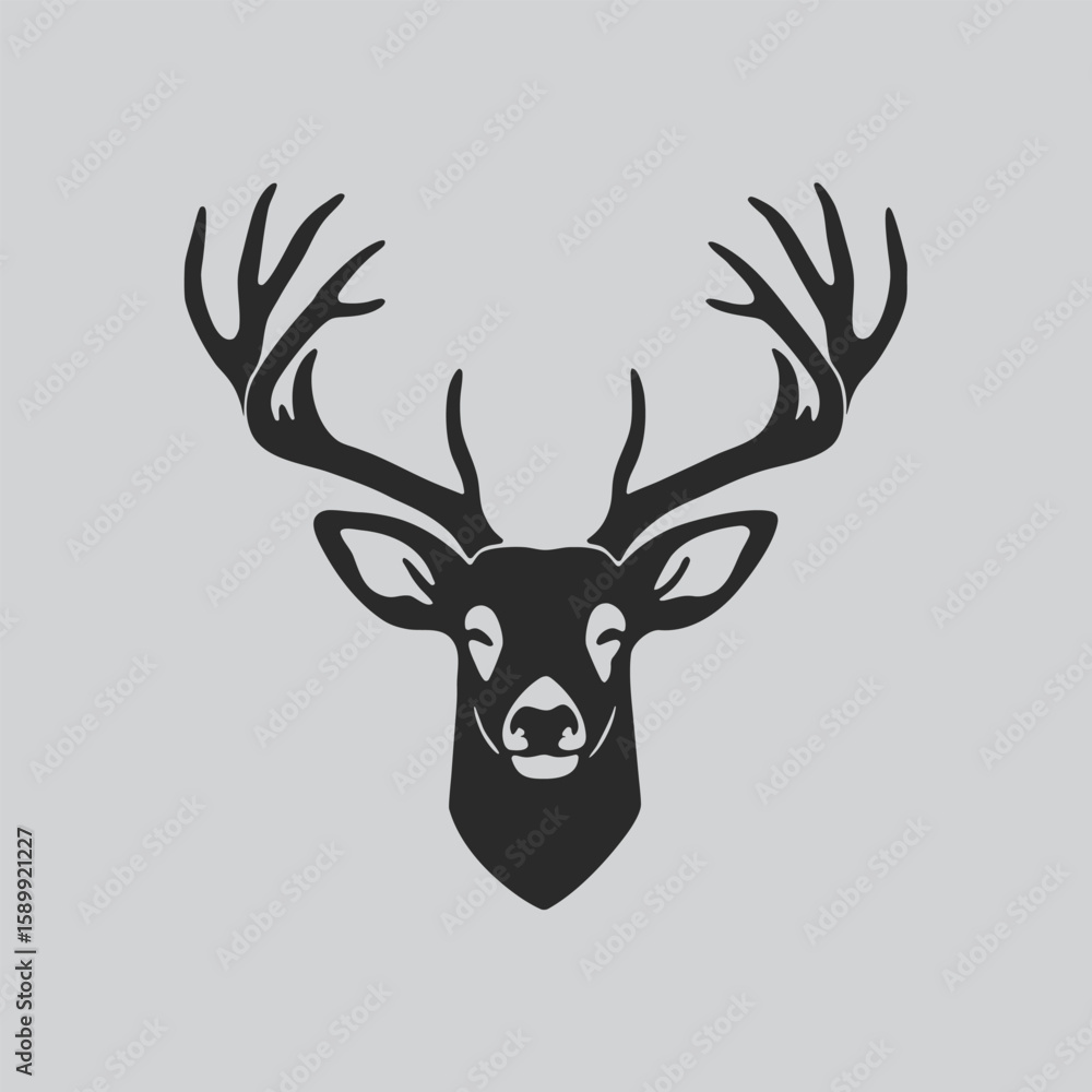 Naklejka premium Rustic Deer Illustration for Logo