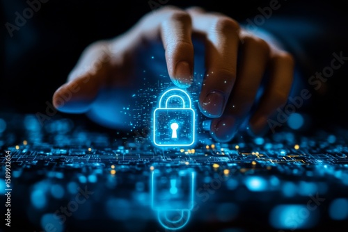 Digital Lock Interface With Hand Interacting in Secure Virtual Environment.