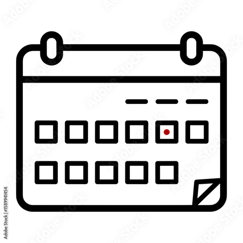 Ovulation calendar icon, fertility tracking, menstrual cycle tool