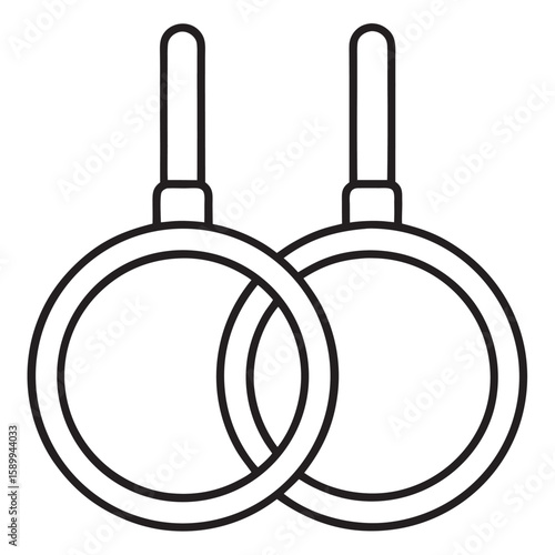 Gymnastic rings outline icon gymnastics sport