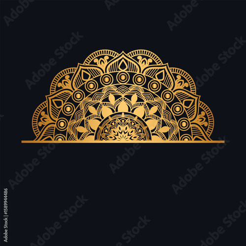 abstract spiritual symbol ornament mandala gold