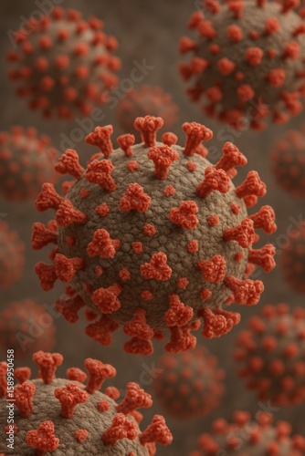 coronavirus, a virus that causes the disease covid-19, is shown in