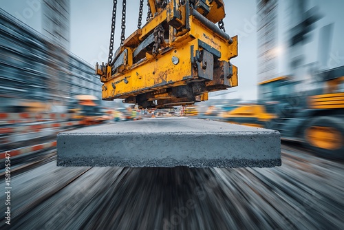 Wallpaper Mural construction site with crane in motion Torontodigital.ca
