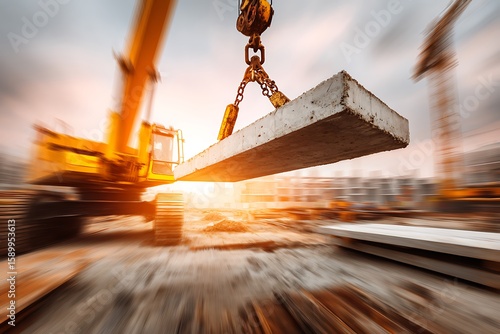 Wallpaper Mural crane at work at the construction site Torontodigital.ca