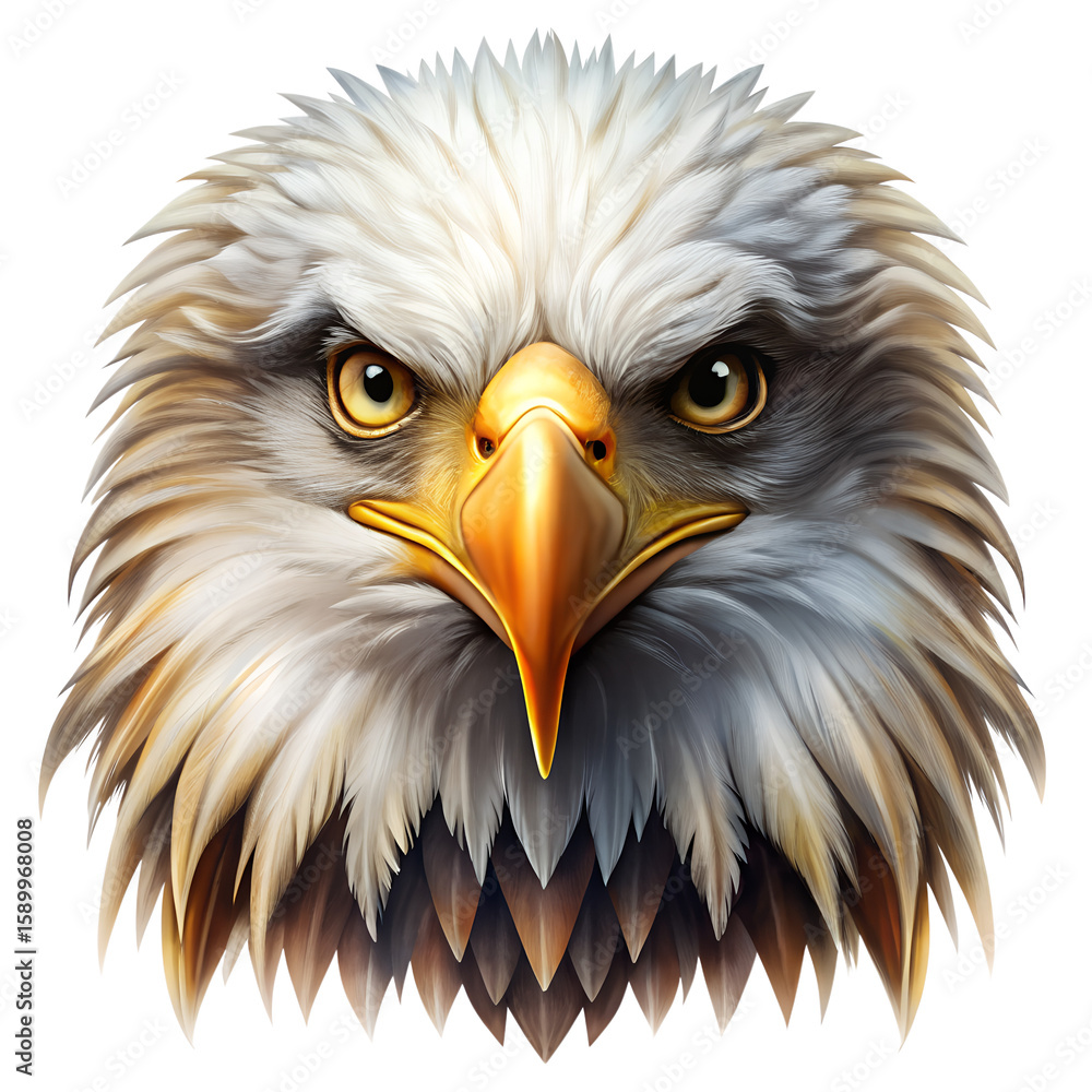 Obraz premium Eagle head isolated on transparent background