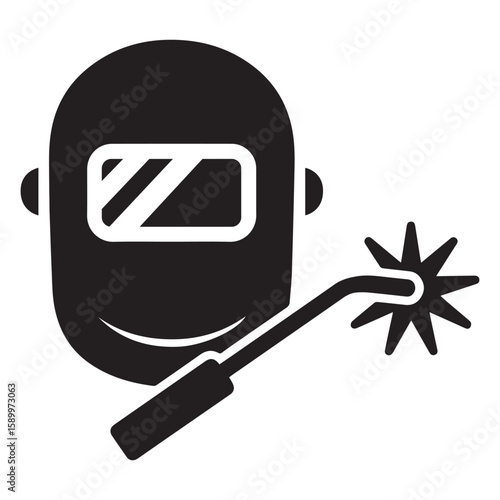welding safety helmet Vector isolated on white background Welding icon