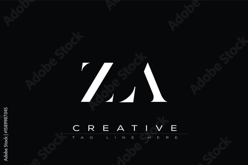 ZLA abstract letter logo design. This logo is designed by three abstract letters.