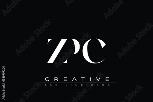 ZPC abstract letter logo design. This logo is designed by three abstract letters.