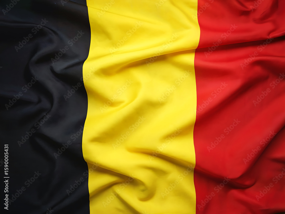 Obraz premium Belgium flag 3d, background texture
