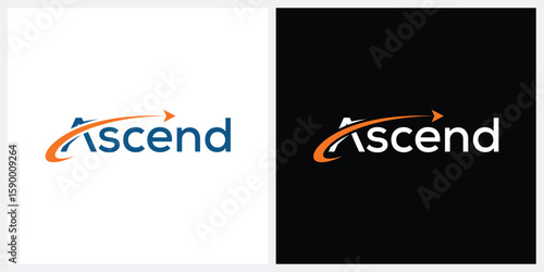 ascend typography text logo design wordmark