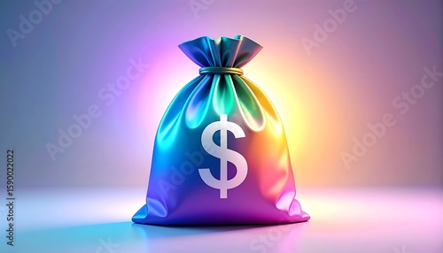 Wallpaper Mural Vibrant money bag in a studio setting Torontodigital.ca