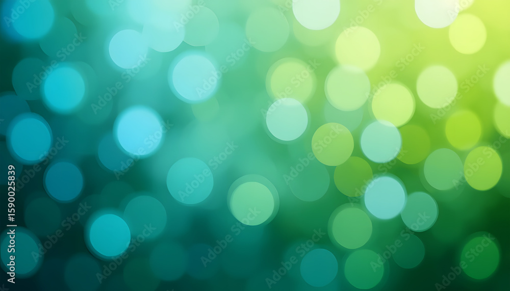 Fototapeta premium Photo of a soft green and blue bokeh background