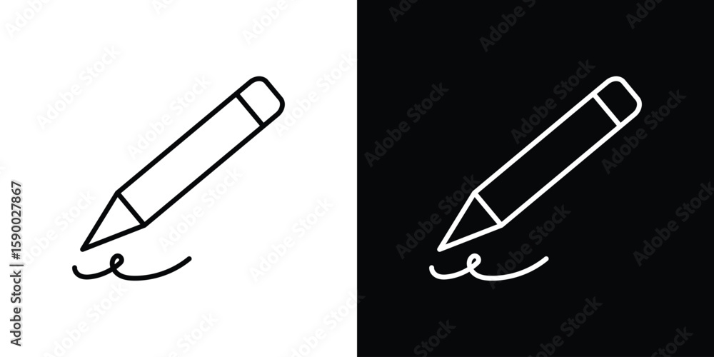 Obraz premium Write icon black vector concept - stock vector.
