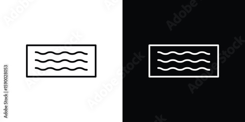 Wave icon black vector concept - stock vector.