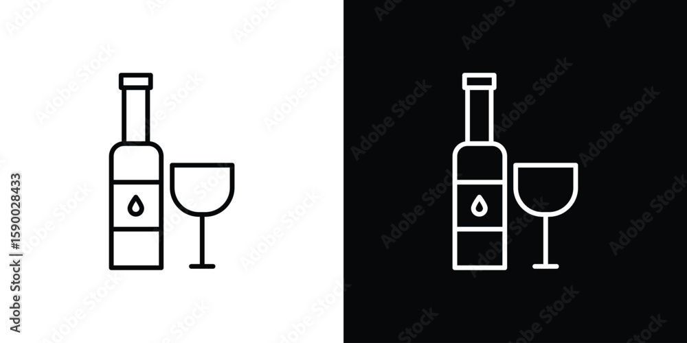 Obraz premium Vodka icon black vector concept - stock vector.