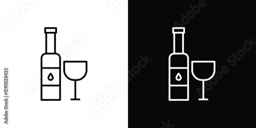 Vodka icon black vector concept - stock vector.