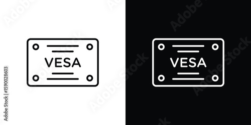 Vesa icon black vector concept - stock vector.