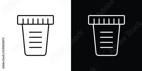 Urine test icon black vector concept - stock vector.
