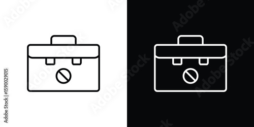 Unemployment icon black vector concept - stock vector.