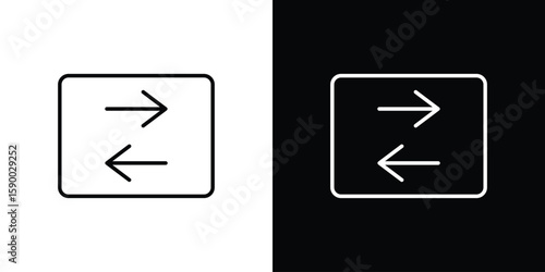 Transfer icon black vector concept - stock vector.