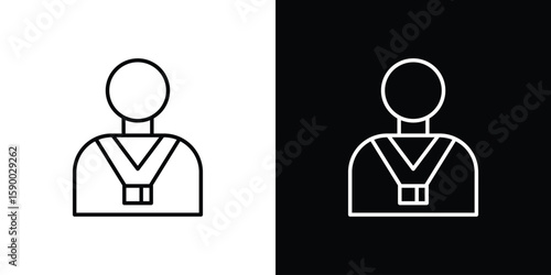 Tourist Guide icon black vector concept - stock vector.