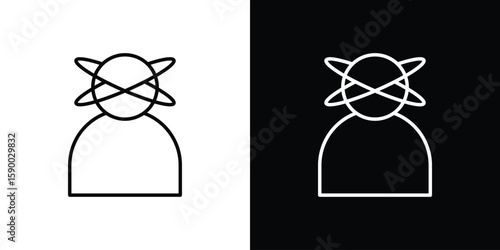 Stress icon black vector concept - stock vector.