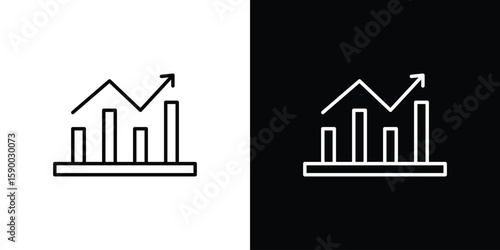 Stagflation icon black vector concept - stock vector.