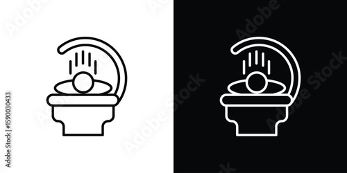 Solarium icon black vector concept - stock vector.