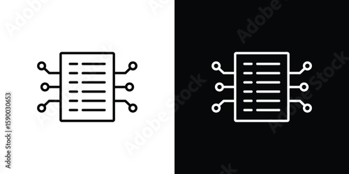 Smart contract icon black vector concept - stock vector.