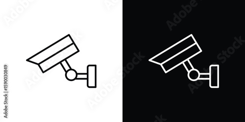 Security camera icon black vector concept - stock vector.