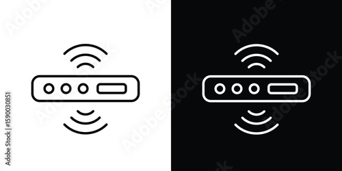 Sensor icon black vector concept - stock vector.
