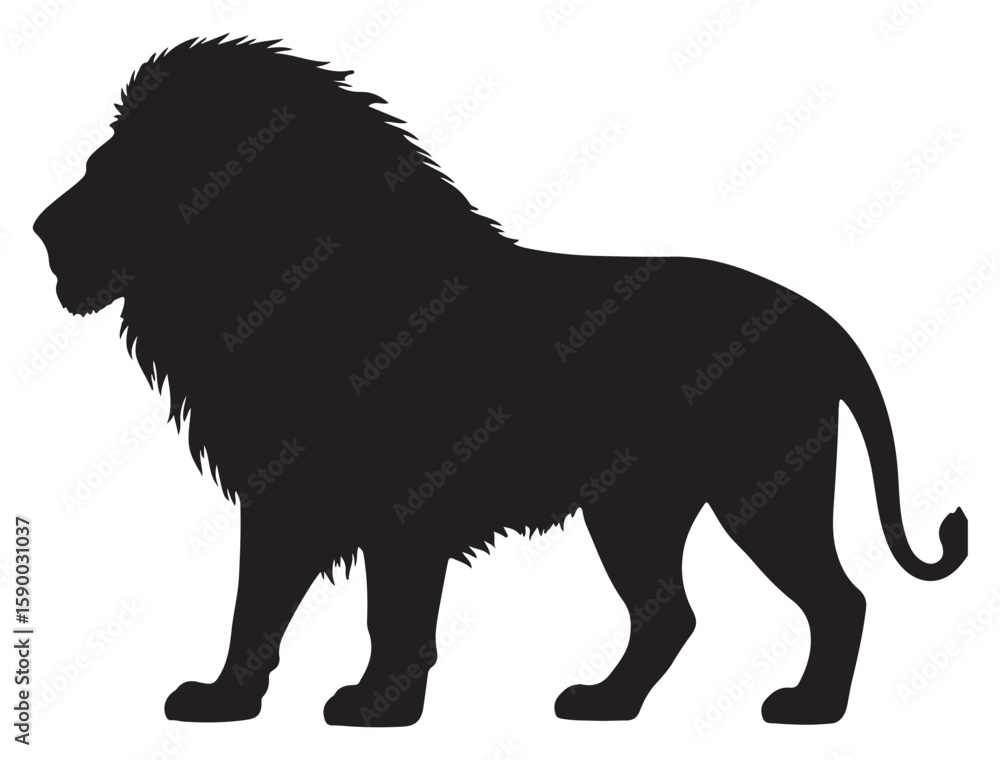 Obraz premium LION SILHOUETTE