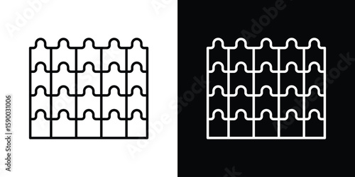 Roof tile icon black vector concept - stock vector.