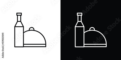 Room service icon black vector concept - stock vector.