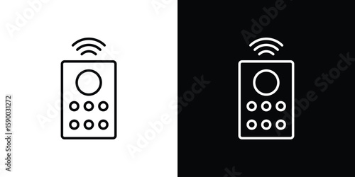 Remote control icon black vector concept - stock vector.