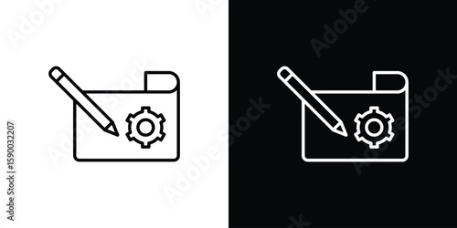 Prototyping icon black vector concept - stock vector.