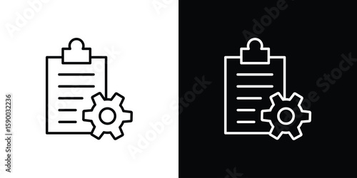 Project management icon black vector concept - stock vector.