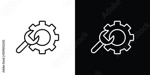 Productivity tools icon black vector concept - stock vector.