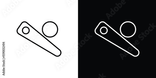 Pinball icon black vector concept - stock vector.