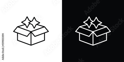 New product icon black vector concept - stock vector.