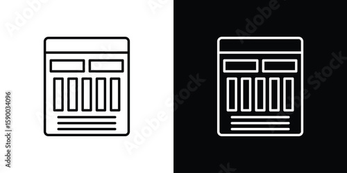 Mood board icon black vector concept - stock vector.