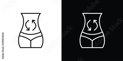 Metabolism icon black vector concept - stock vector.