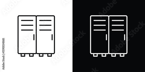Locker icon black vector concept - stock vector.