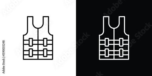 Lifejacket icon black vector concept - stock vector.