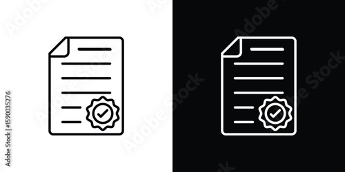 License icon black vector concept - stock vector.