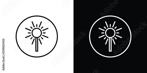 Laser beam icon black vector concept - stock vector.