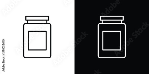 Jar icon black vector concept - stock vector.