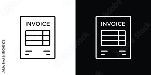 Invoice icon black vector concept - stock vector.